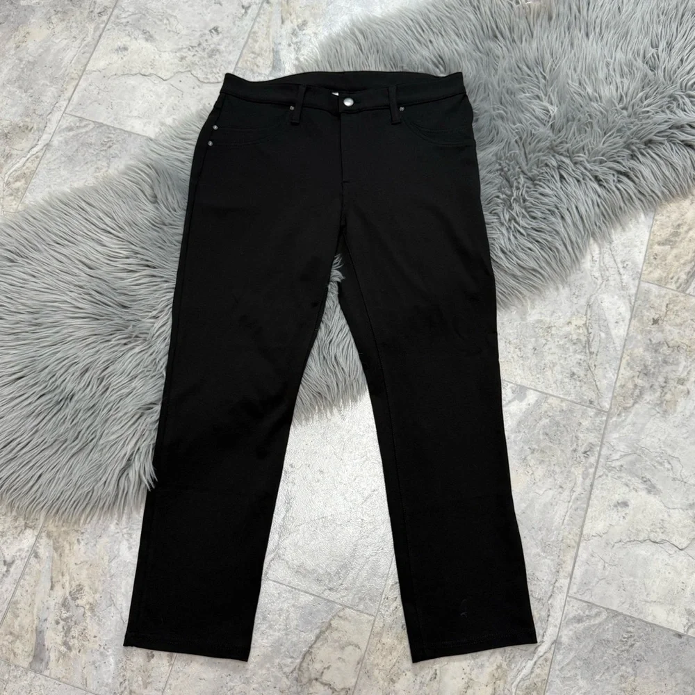 Time and Tru NWOT Black High Rise Straight Leg Jeans Women’s Size Large Petite - Picture 2 of 6